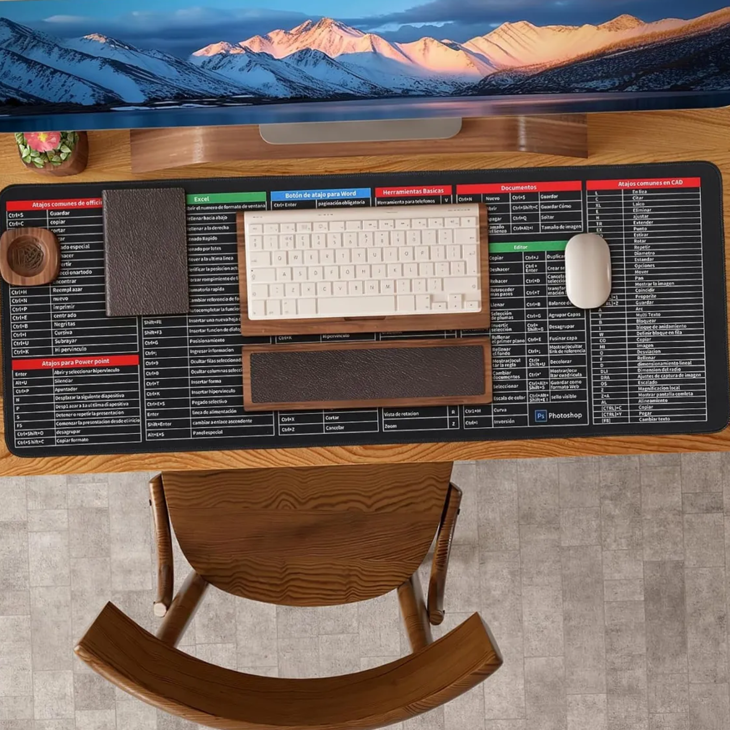 Mousepad con atajos de Excel